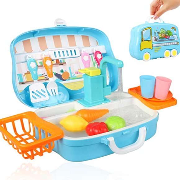 aovo Other - New Play Toy Sink Vegetable Washing Basin Electric